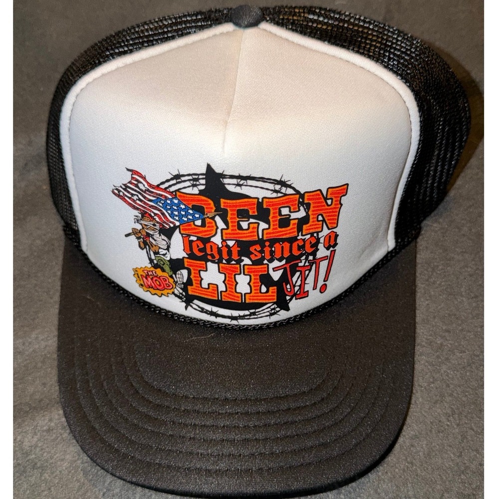 Otto Collection Been Legit Since a Lil Jit Black White Mesh Snapback Trucker Hat